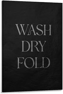 Wash Dry Fold Text Art Canvas Printing Art Poster for Living Room Bedroom, Office Decor Aesthetic 16x24inch(40x60cm)
