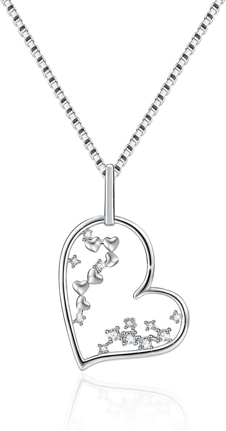 VANLAMS Infinite Love Necklace, 925 Sterling Silver Love Heart Necklace for Women, Forever Love Pendant Necklace Birthday Gift for Friends - Image 5