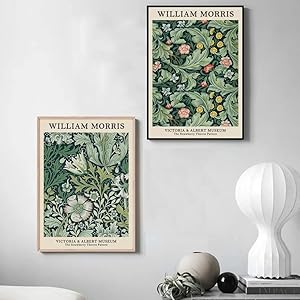 William Morris Posters Retro bloemen plant Canvas schilderij William Morris Prints esthetische kunst aan de muur voor kamer Home Decor foto’s 40x60cmx2 geen frame