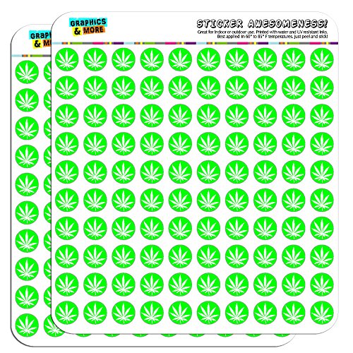 Marijuana Pot Weed Leaf Green 1/2