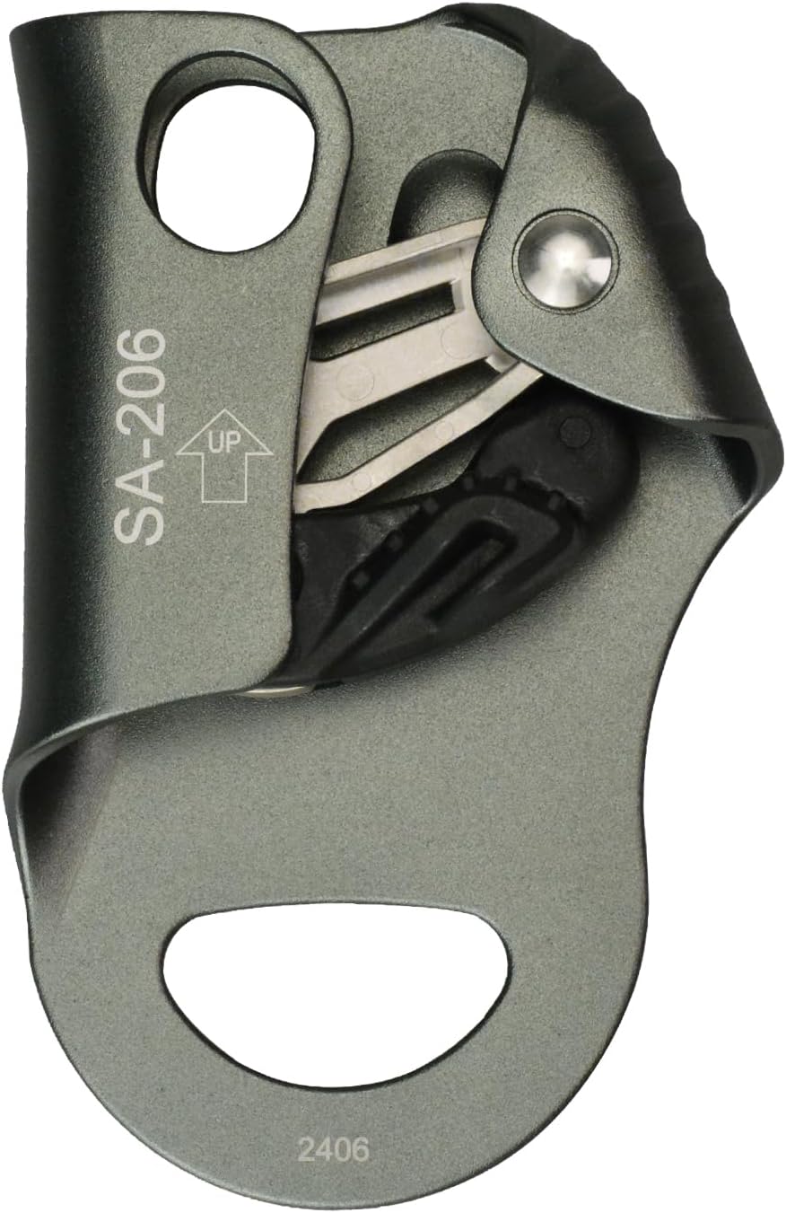 CE Chest Ascender, 100kgs Strong Climbing Rappelling Gear Equipment for Rock Climbing, Tree Arborist, Climbing Rescue Caving, Mountaineering, 8~13MM Rope, 4kN, Orange