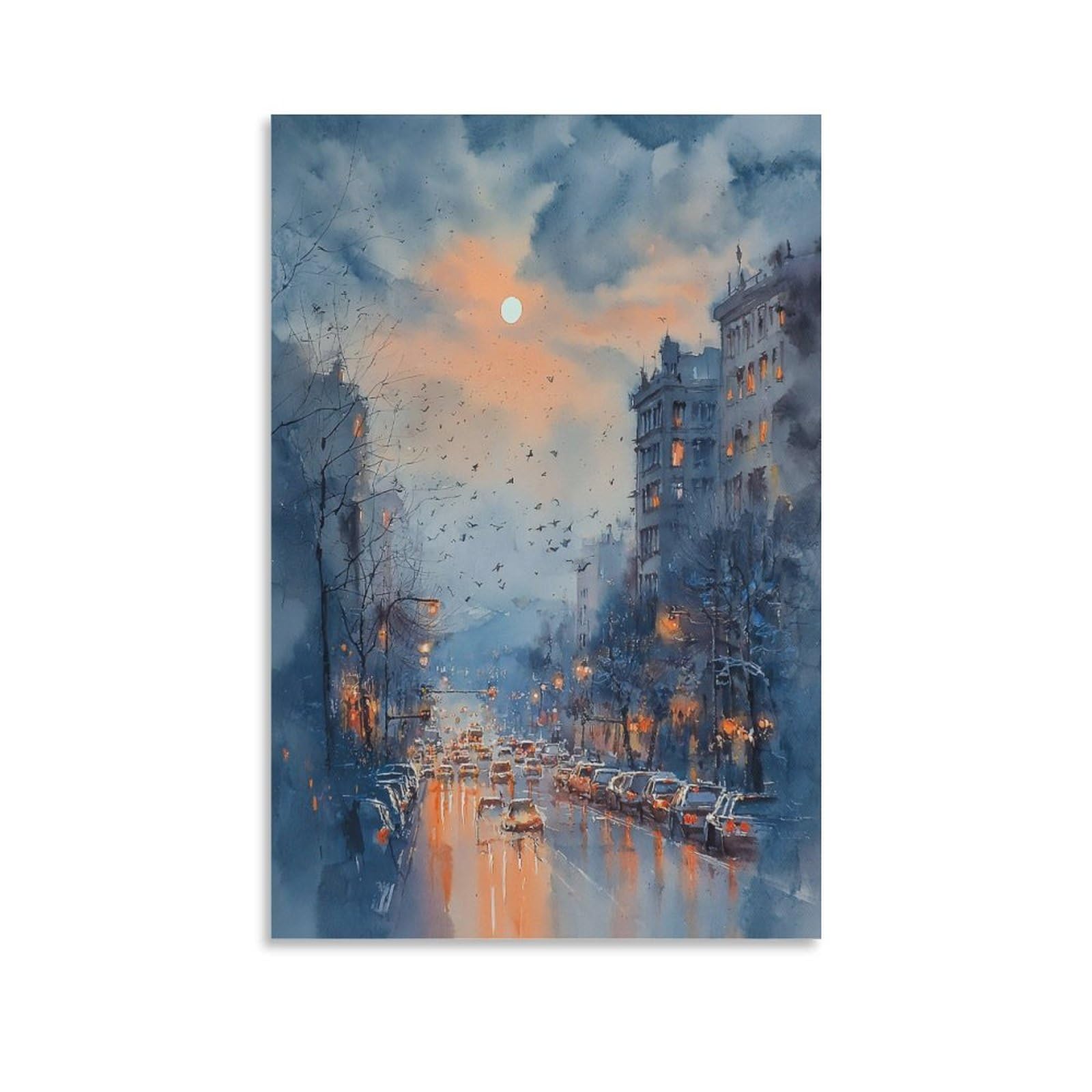 XWYMXZ Portland City of Roses 24x36inch(60x90cm) Vintage Travel Poster Watercolor Canvas Art