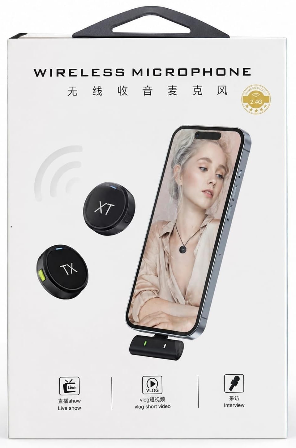 Dual Wireless Lavalier Microphone for Type C and iPhone | 2.4GHz Clip On Collar Mic with Noise Reduction & Rechargeable Receiver | Plug & Play Mic for YouTube Vlogging Interviews & Recording-image-27