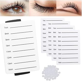 Dancepandas Eyelash Tray 5PCS 7-14mm False Eyelash Pallet Plastic Portable Eyelash Hand Holder for Eyelash Extensions - With Belt and 100 Eyelash Blossom Cup