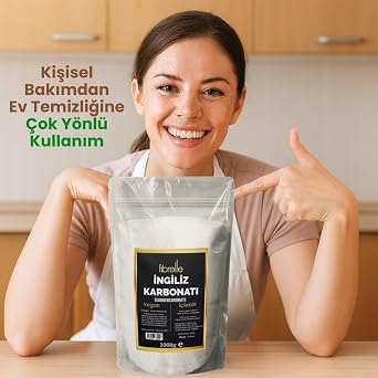 Fibrelle İngiliz Karbonatı/Katkısız/Doğal/Vegan/İçilebilir - 1Kg(1000G)