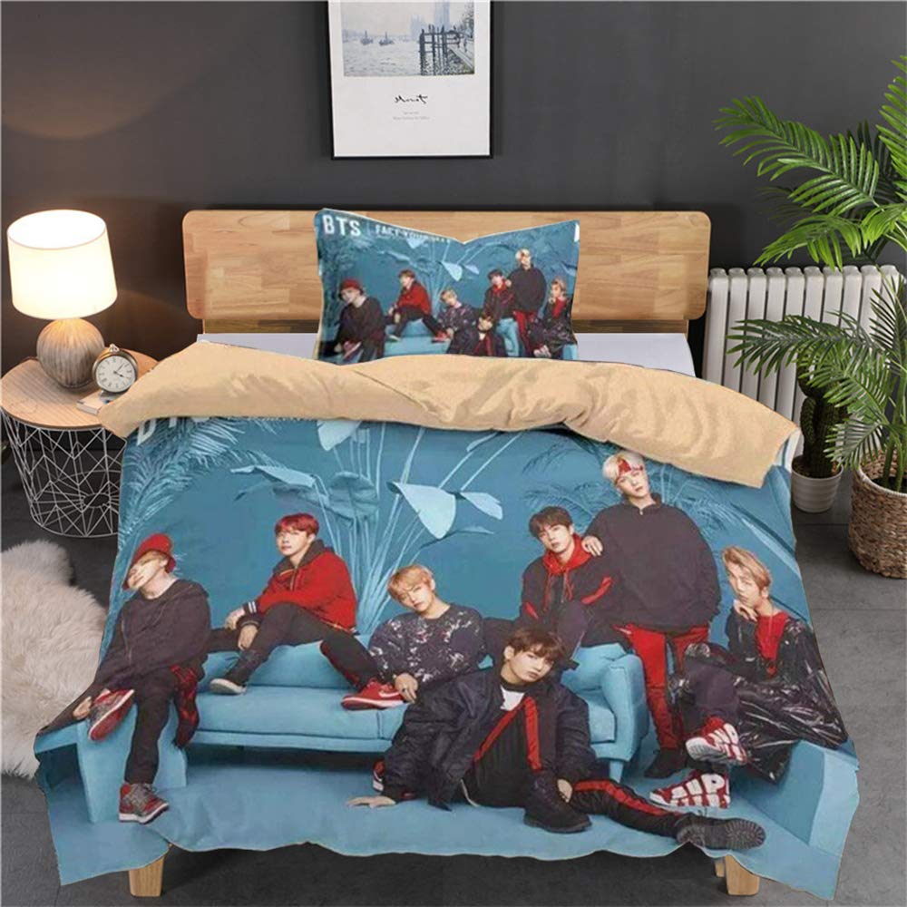 Amazon｜ティーンキッズボーイズガールズのためのBTSベッドシーツ