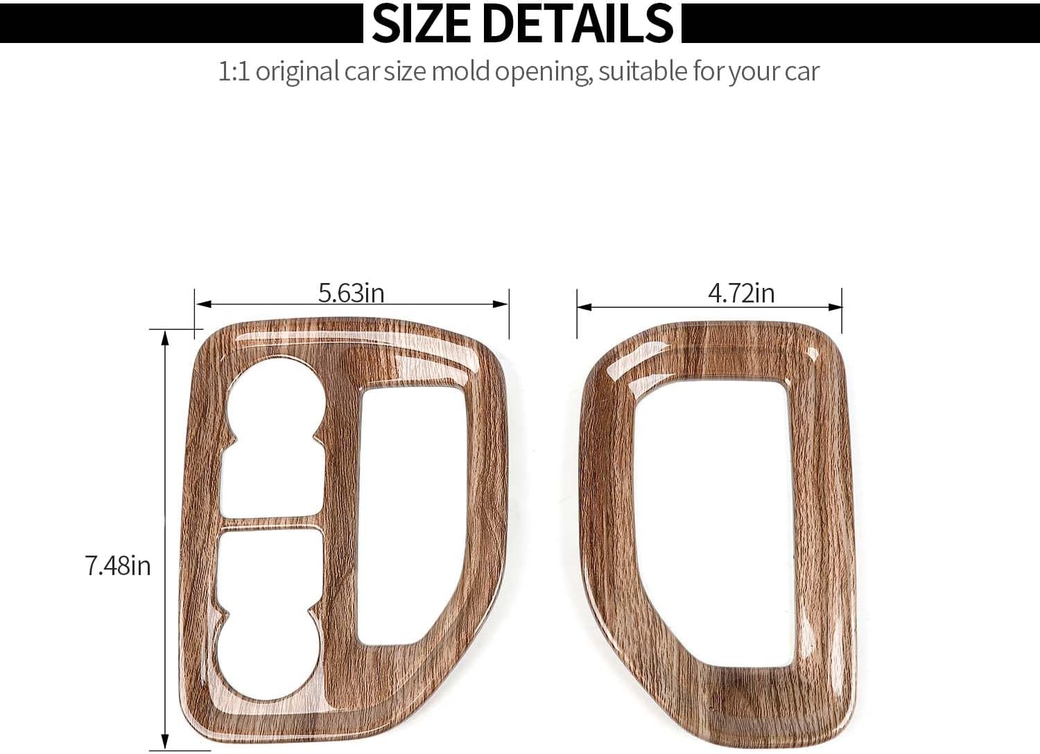 Voodonala for Silverado Dash Side Air Vent Panel Cover Trim Compatible with Chevy Silverado/GMC-Sierra 2019-2022, Wood Grain