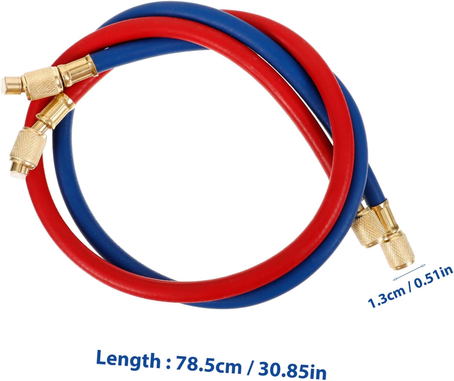 2pcs Portable Refrigerant Refill Hose Kit Durable Car Air Conditioner Recharge Tool for Automotive and Lightweight and Oil Resistant Design
