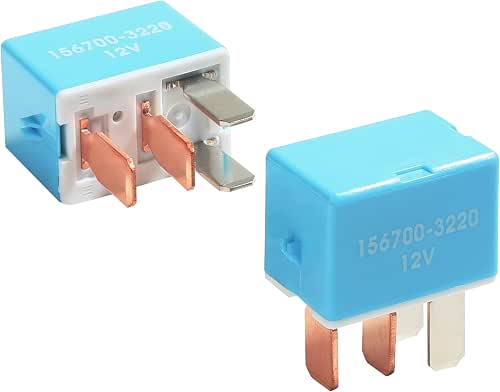 Zlirfy 2 Pack 12V Relay,4 Pin Car Relays,Car Accessories AC