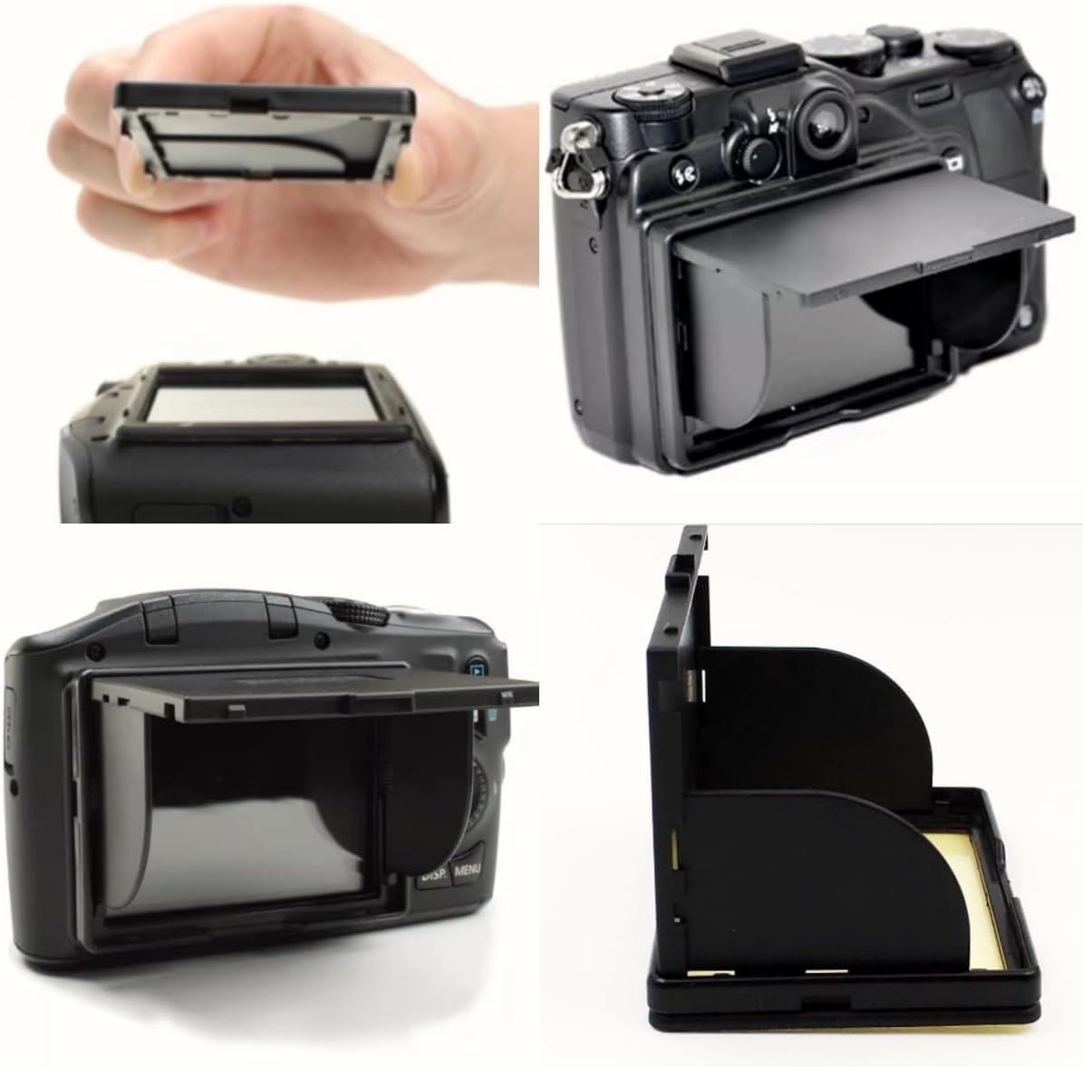 Pistro LCD Hood,Sun Shade & Screen for Camera LCD Hood with 3 Inch Screens