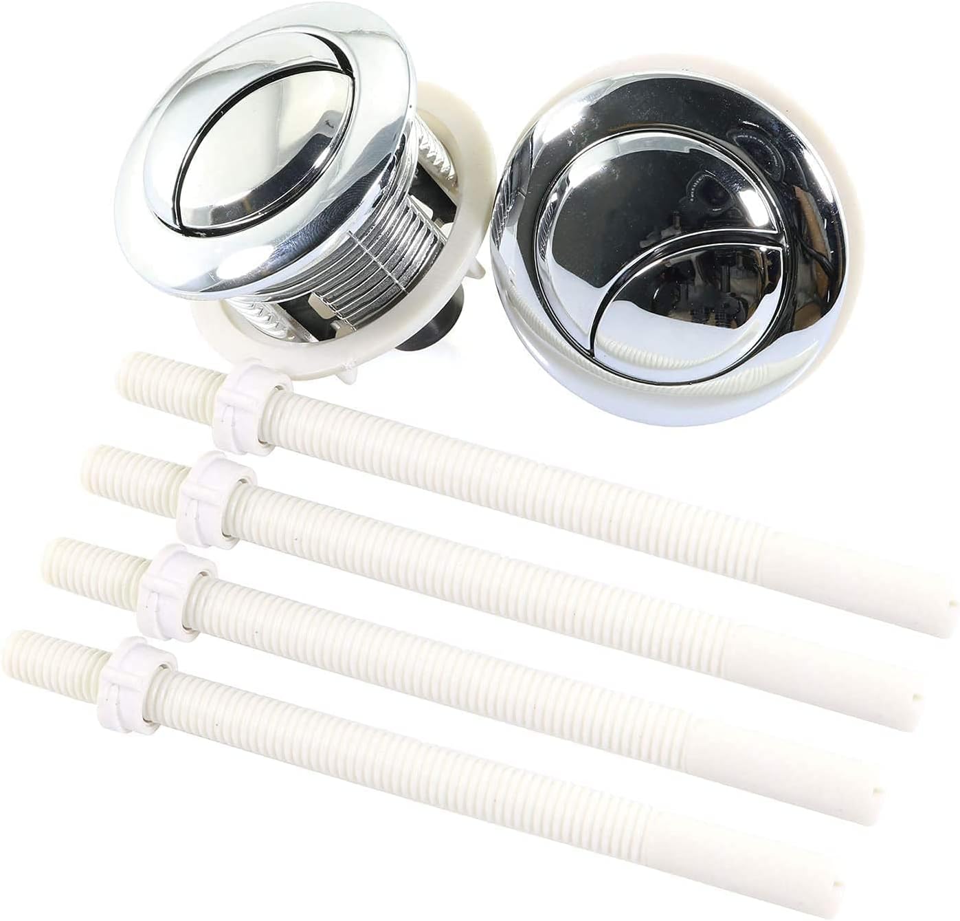 Aquasource Toilet Parts Glacier Bay Toilet Parts Dual Flush Angoily 2pcs Dual Push Flushing Button For Water Tank Round Black Toilet Flush Handle