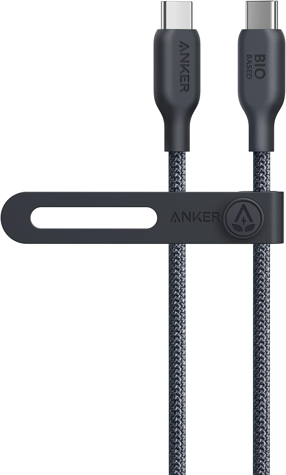 Anker USB C to C Cable (240W, 3 ft), Bio-Braided Fast Charge Cable for iPhone 15/15 Pro, MacBook Pro 2020, iPad Pro 2020, iPad Air 4, Samsung Galaxy S23+/S23 Ultra,(Phantom Black)
