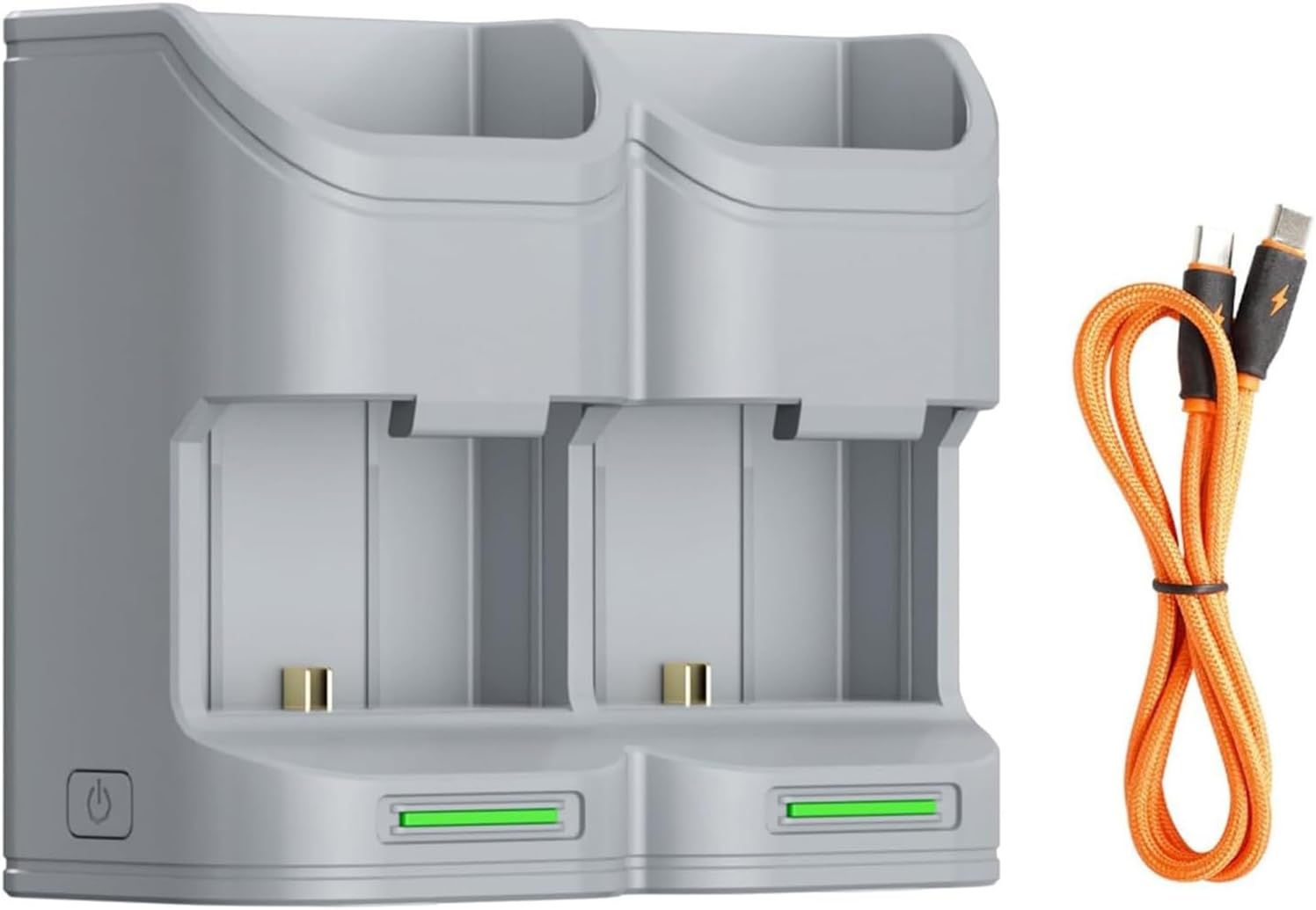ciciglow Battery Charger Case for Batteries, Dual Battery Charger with 2 SD 2 TF Slots, 27W USB C PD Fast Charging Case with LED Display for Travel