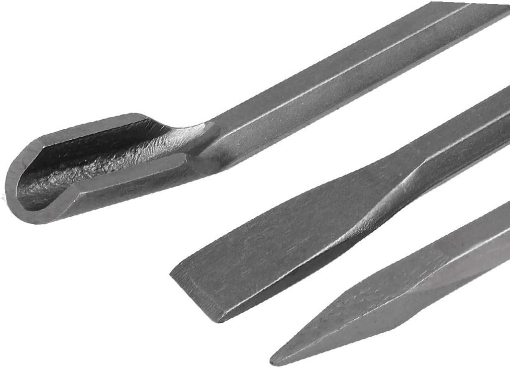 New Lon0167 Square SDS Featured Plus drill hole reliable efficacy 10" U-Shape 9.4" Flat, Point Bit Concrete Chisel Set 3 in 1(id:40d 19 91 22c)