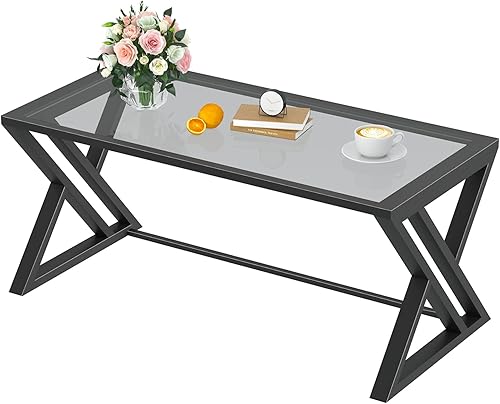 Miniatura 63 de Mesa de Centro para Sala de Estar Mesa Central Blanca, Mesa de Té Rectangular Simple y Moderna de Mármol Sintético con Marco de Metal Dorado Mármol