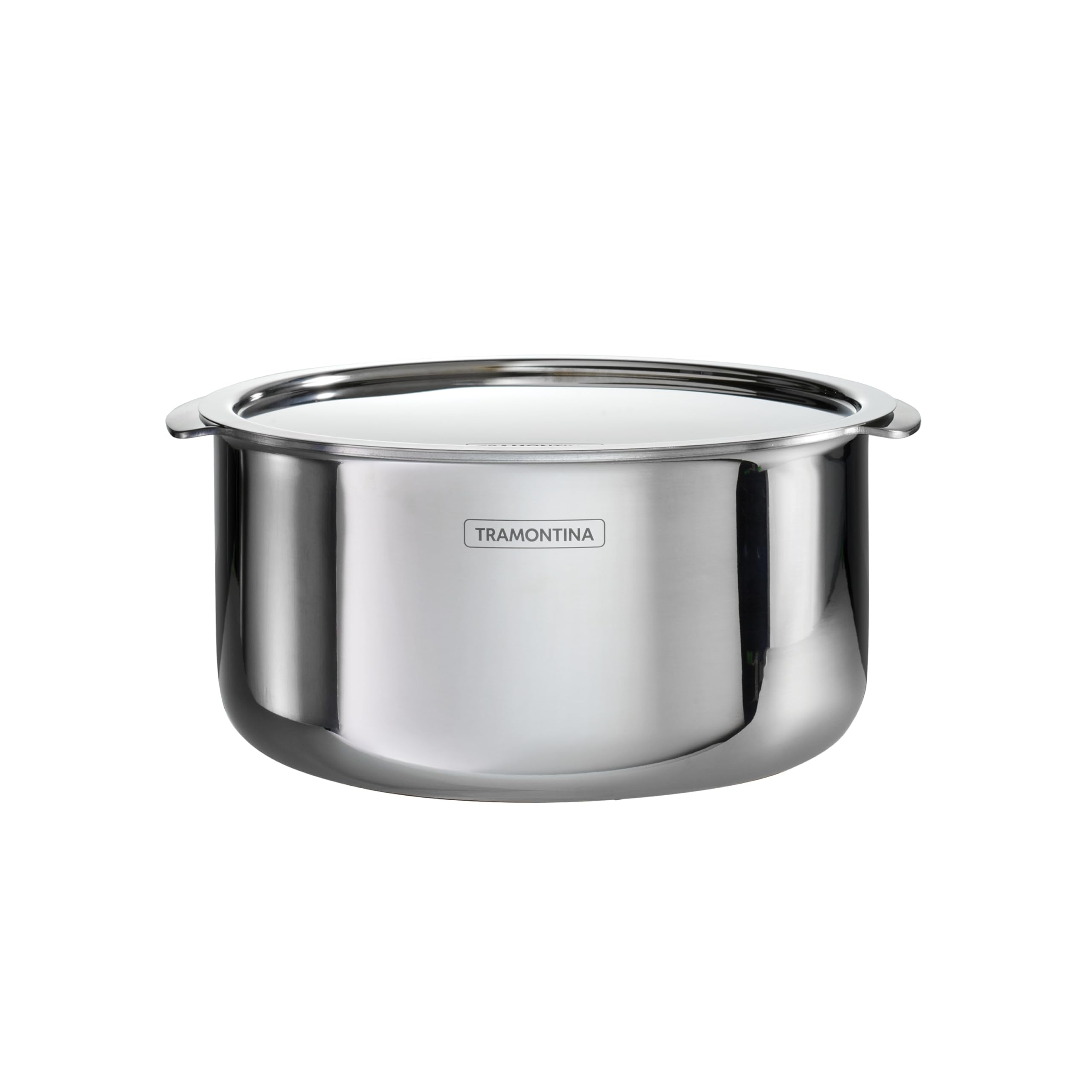 Tramontina Utsava 3.4-Quart Tri-Ply Clad Stainless Steel Tope with Lid, Patila Pot for Indian Cooking