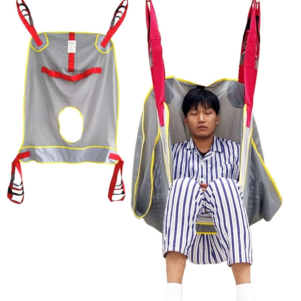 Arnés Elevación Paciente Cuerpo Completo, Eslinga De Elevación,para Posicionamiento Y Elevación De La Cama,Enfermería, Cuidador 507 Libras No Incluye grua M
