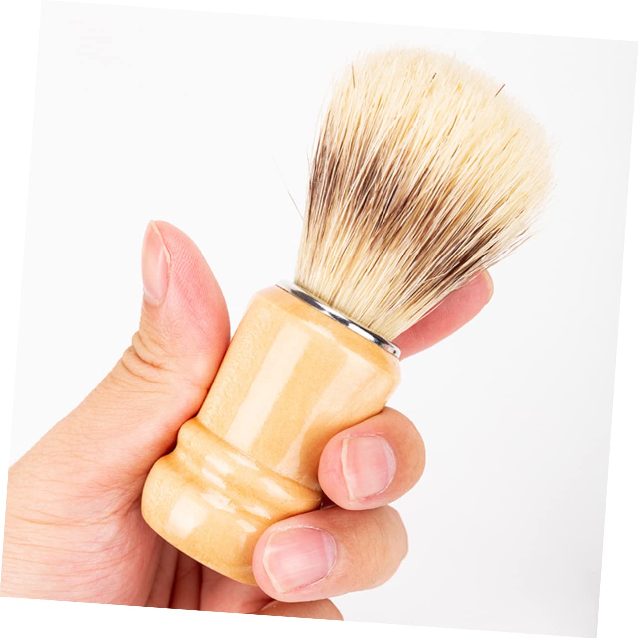 WOONEKY 5 Set Di Pennelli Da Barba Per Uomo Pennelli Da Barba Con Manico in Legno Set Da 2 Pezzi*5