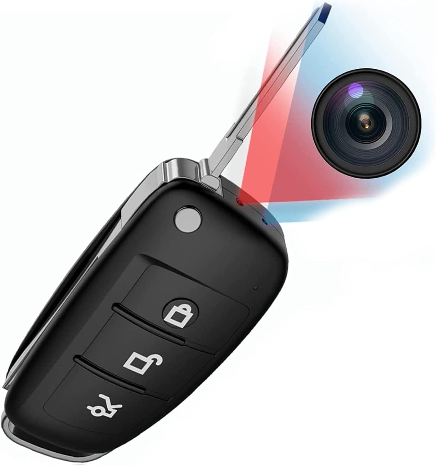AJAZI HD 1080P Mini Car Key Spy Camera, Portable Small Security DVR Cam