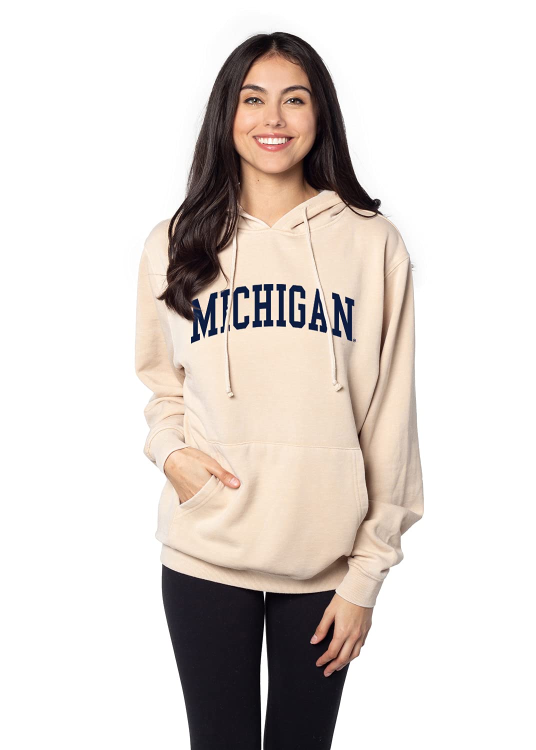 chicka-d Women's Standard Burnout Everybody Hoodie, Oatmeal, Medium