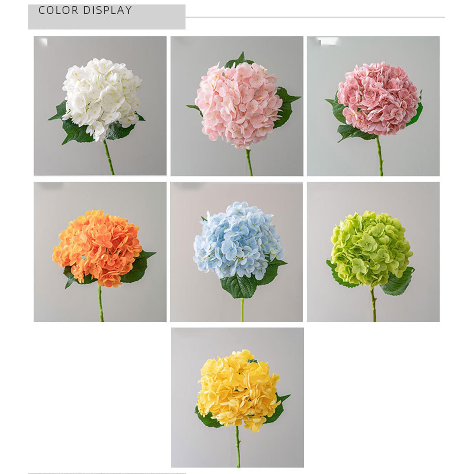 50cm Kunstblume mit biegbarem Stiel, 4 Stück, White