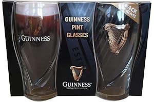20oz Official Guinness Pint Glasses - Set of 2