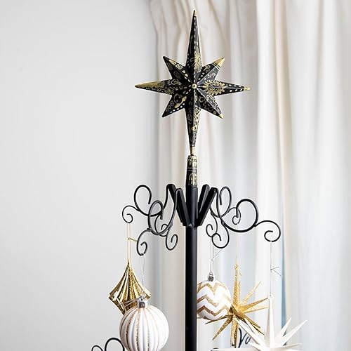 Miniatura 7 de Barton Árbol de adorno de metal de Navidad de 6.4 pies  Cuenta con ganchos para adornos, pequeños artículos de artesanía, adornos de hierro forjado,