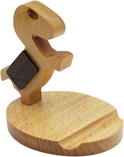 Miniatura 60 de Lindo ciervo soporte de teléfono celular Soporte de escritorio de madera para teléfono inteligente para todos los teléfonos móviles Animal teléfono