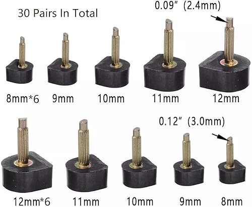 Miniatura 3 de YEHAM - 30 pares de zapatos de tacón alto para mujer, puntas de repuesto con alicates de tacón de 6 pulgadas para reparar zapatos, Amarillo, Negro