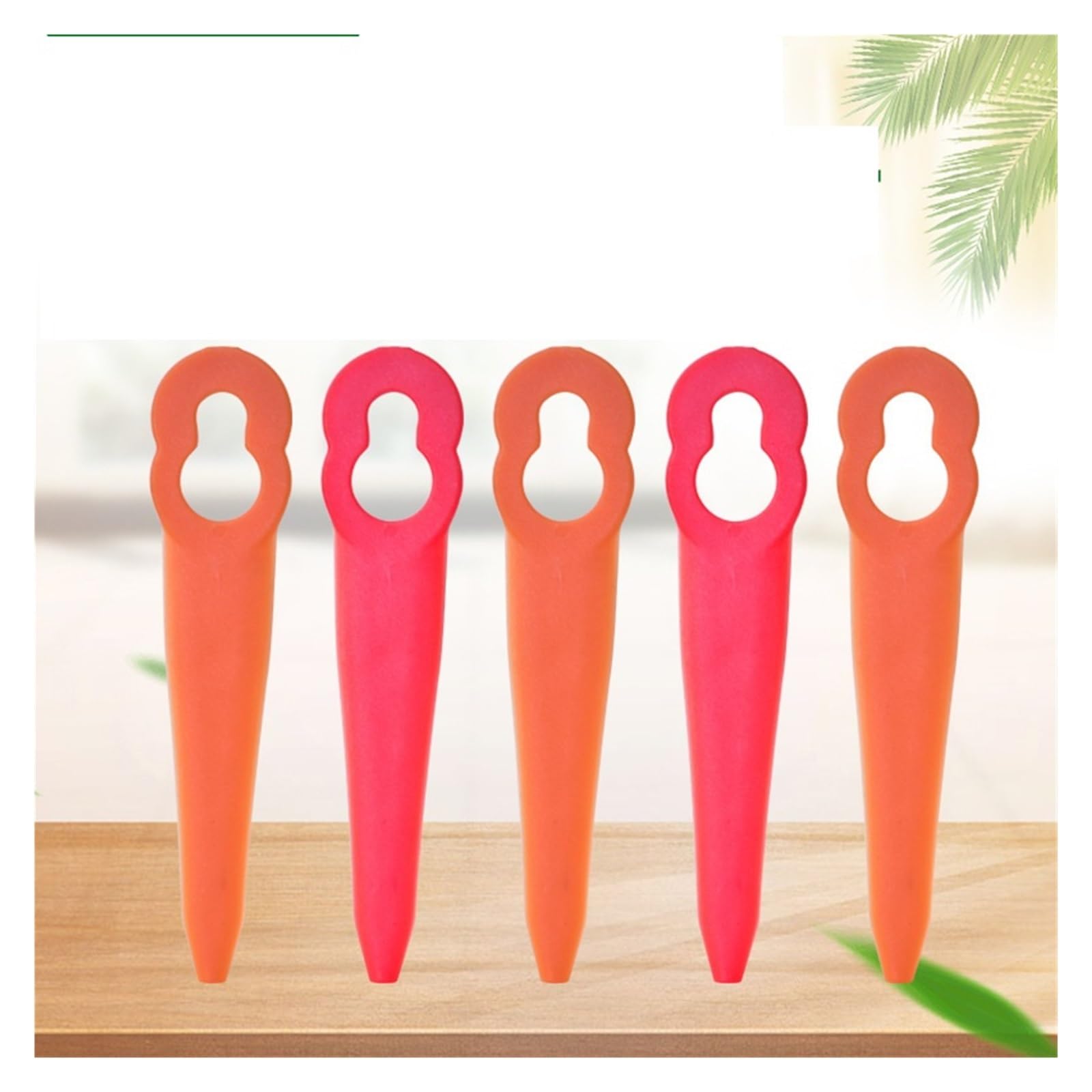 Genérico Cortacésped Universal L90 de 30/80 Uds., Cortador de Cuchillas de plástico, Juego de Cuchillas de plástico, Accesorio for cortacésped Robot antirotura de Alta dureza(L90 Red,80pcs)
