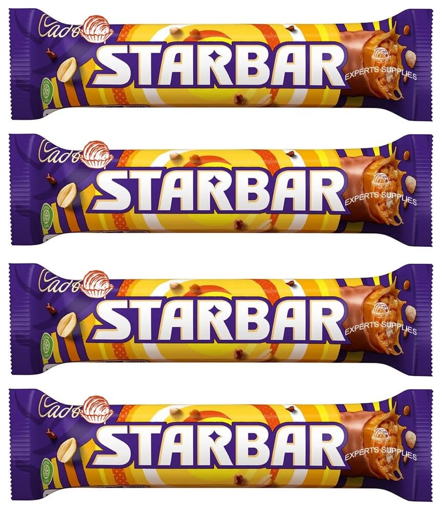 New Cad Dairy Milk Wholnut Fruit & Nut Caramel Double Decker Crunchie Jelly Pop Candy Bar Perfect For Sharing and Gifting for Easter Christmas and New Year (Pack Of 4 Star Bar)