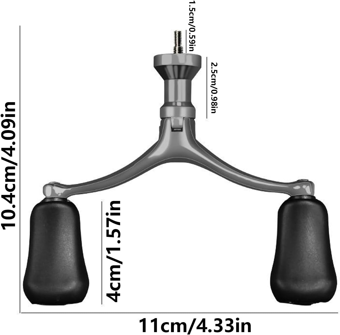 Double/Single Rockers Arm Fishing Reel Handle for Baitcasting Reel Screw-in Power Handle Grips Spinnings Reel Rockers
