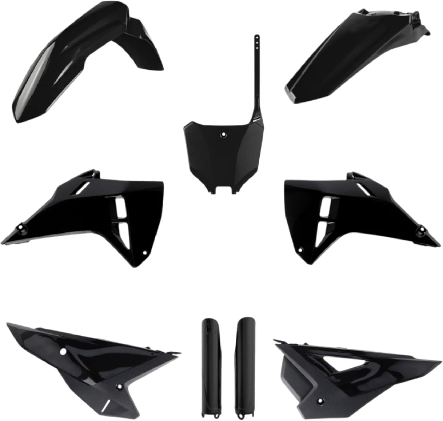 Polisport Motocross (MX) Replica Plastic Kit for Honda CRF450R (2025) Dirt Bike – OEM Quality, Durable, Flexible & Perfect Fit – Black