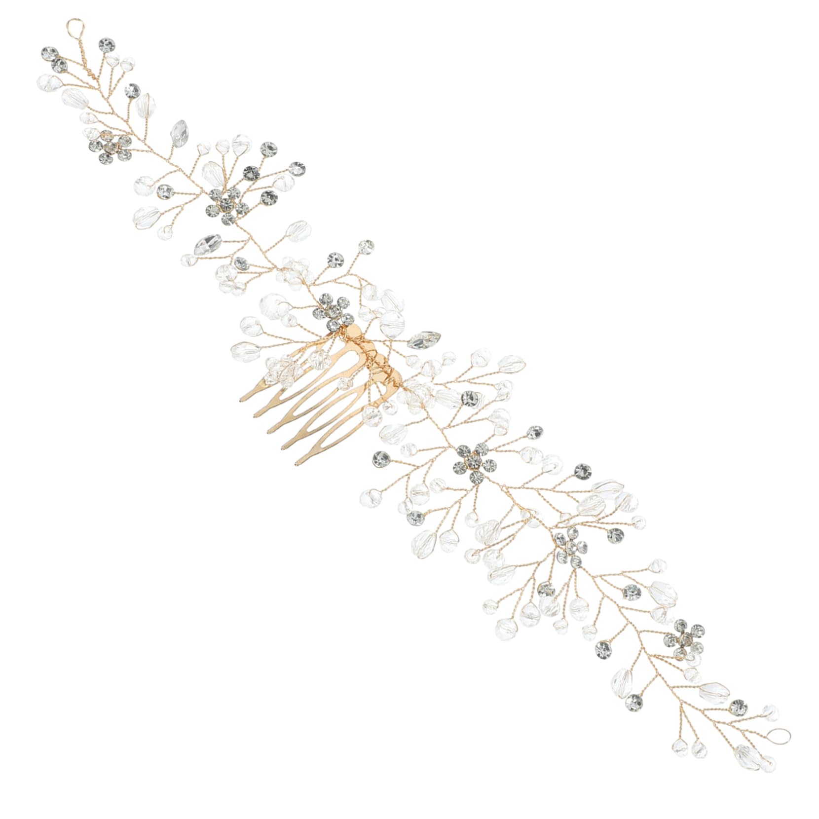 Healeved 5stücke Braut Haarkamm Mit Strass Elegante Haarvine Für Frauen Hochzeits-haarschmuck Mit Kamm Dekorative Haaraccessoires Für Bräute Und Brautjungfern Goldene Handarbeit