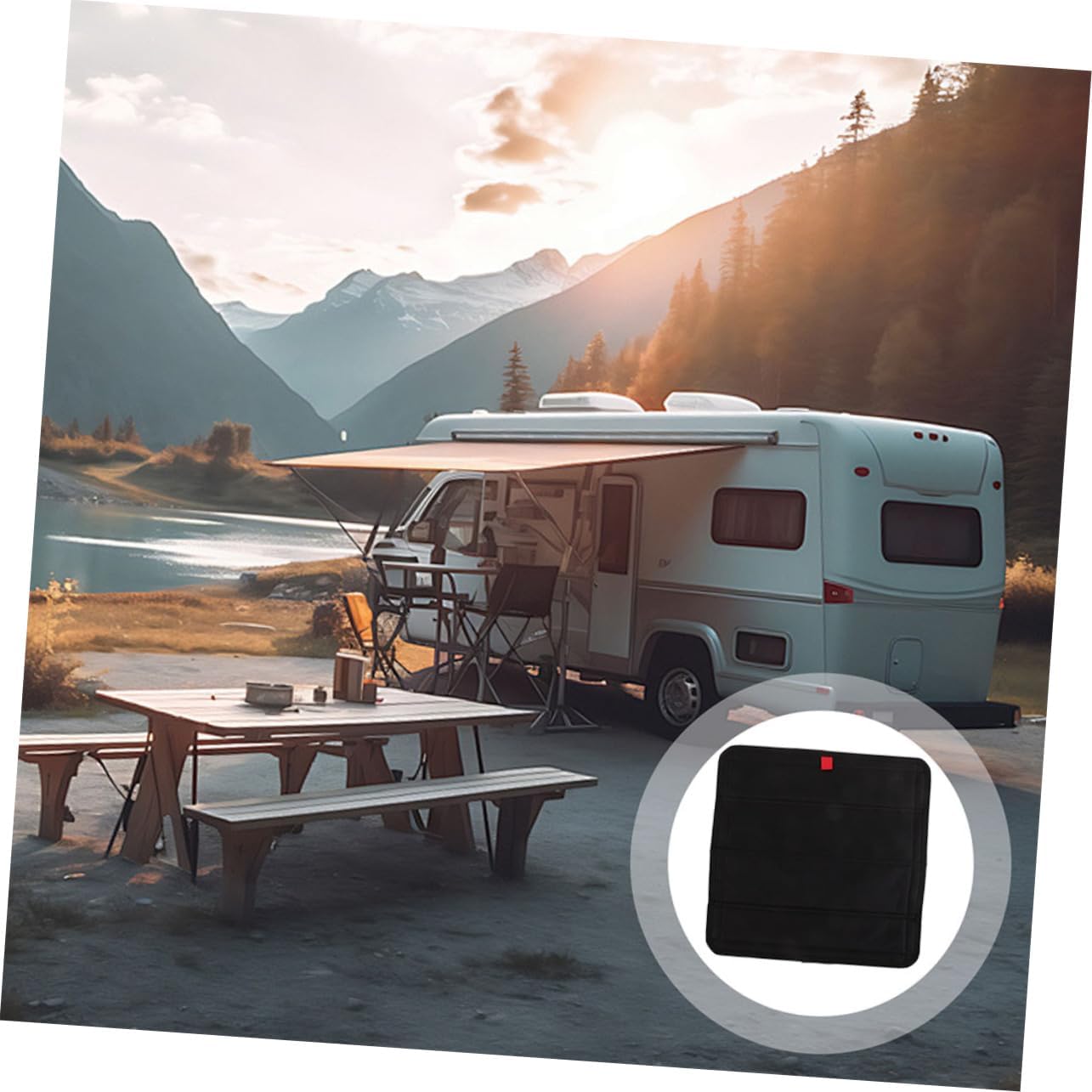 Cabilock 2pcs Rv Accessories Blackout Sunshade for Windows Skylight Covers Ventilation Covers Oxford Easy Installation for Rvs Campers