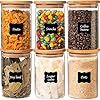 6 Pack Glass Jars, GoldArea 24 oz Glass ...