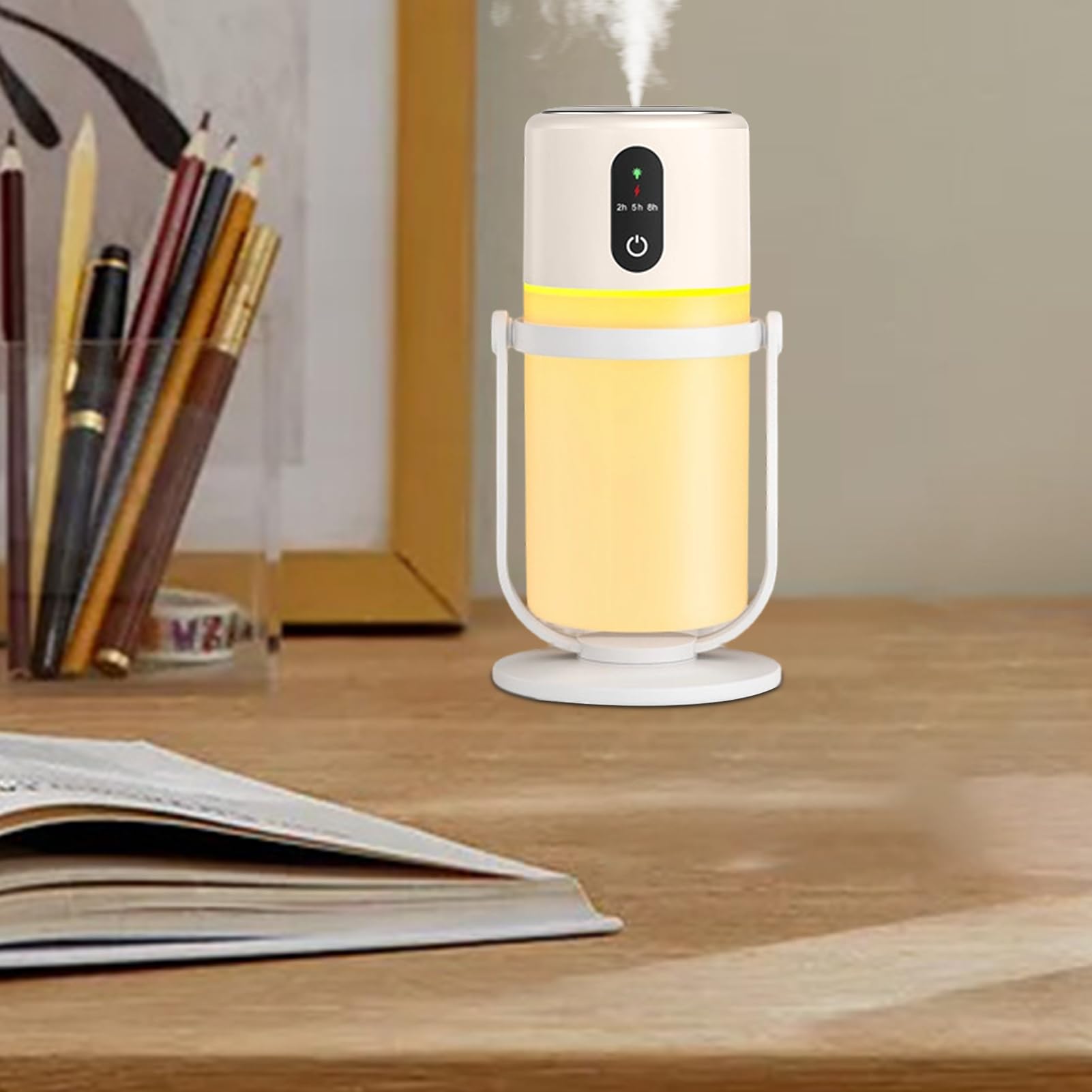 Kleine Raumbefeuchter Für Das Schlafzimmer | 300ml Tragbarer Leiser Haushaltsartikel mit LED-Licht,Luftbefeuchter Für Schlafzimmer,Für Senioren, Kinder, Pflanzen, Zuhause, Büro, Schlaf, Erkältung, Nac