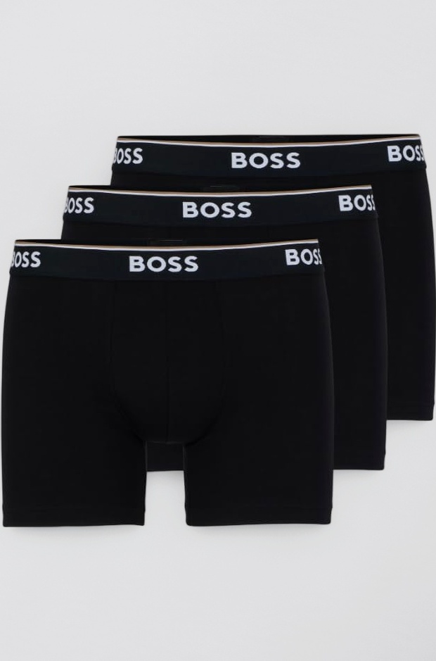 Hugo Boss Cotton Mens Boxer Brief 3-Pack Co/El 10146061 01