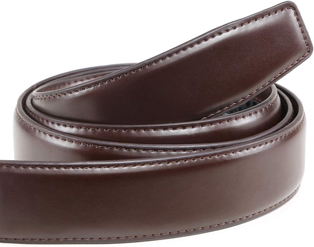 Founders & C Mens Leather Ratchet Belt Strap Only 1 3/8" Without Buckle,Replacement Strap Suitable for 40MM Slide Buckle - Image 5