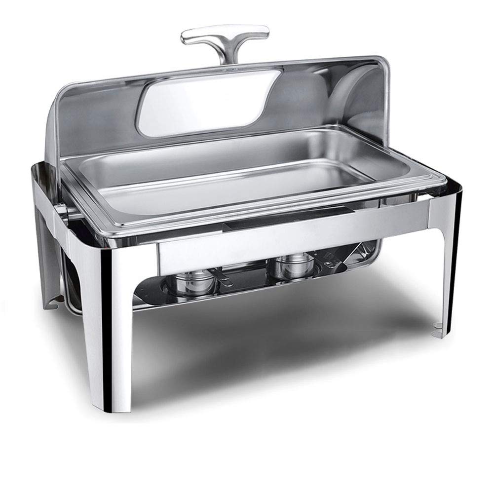 Scaldavivande, Chafing Dish rettangolari, per Buffet, Hotel, caffetteria, Riscaldamento e conservazione degli Alimenti, Risparmio energetico, Facile da Pulire, Grande capacità, B-9l (A)