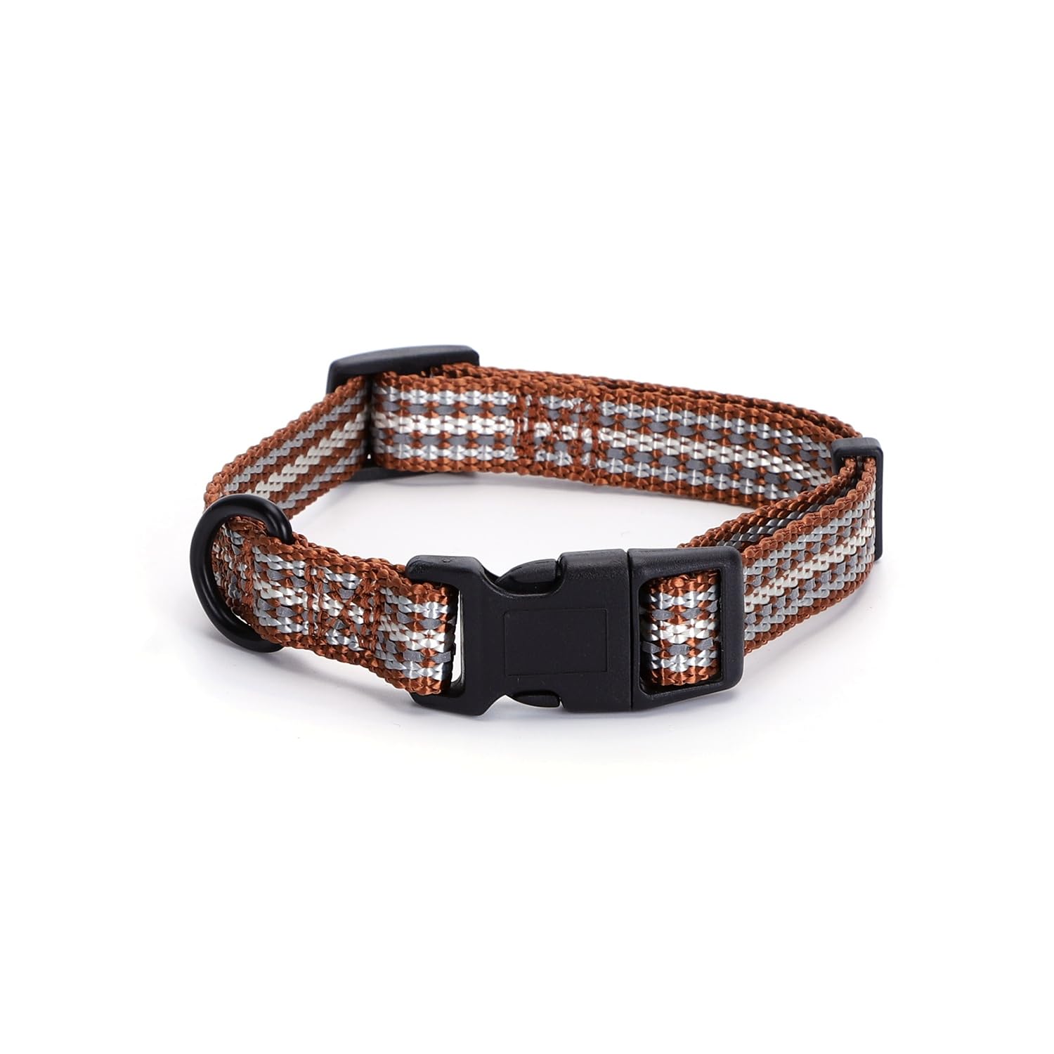 Patapalooza Reflective imitation nylon collar, durable and adjustable, ideal for night walks and improving the visibility of pets.