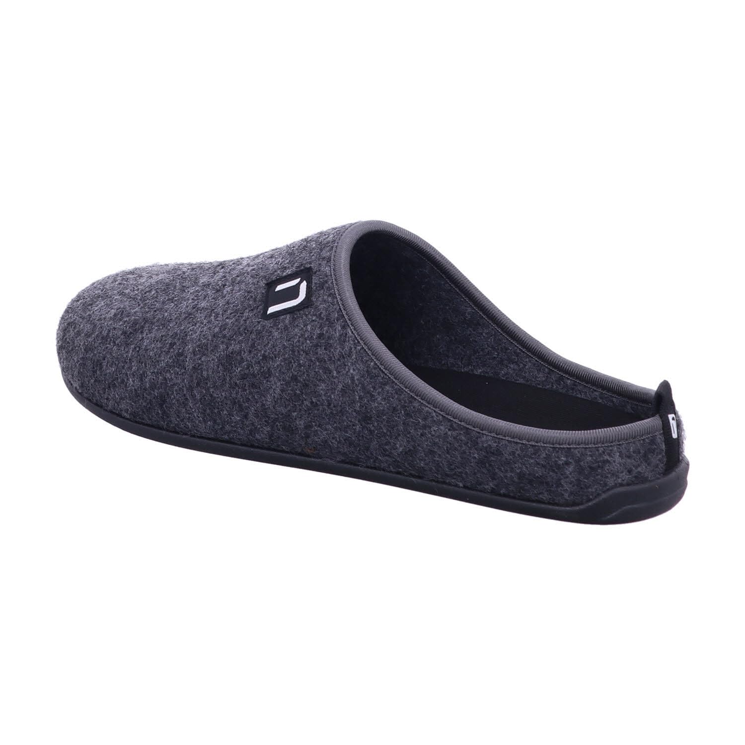 Nanga Erwachsene - Unisex Wool Slipper - Hausschuhe für Damen & Herren, Unisex Filz-Pantoffeln, Slipper mit Rutschfester Gummi-Sohle, Warme Pantoletten aus Wollfilz, Wechselfußbett schwarz 41