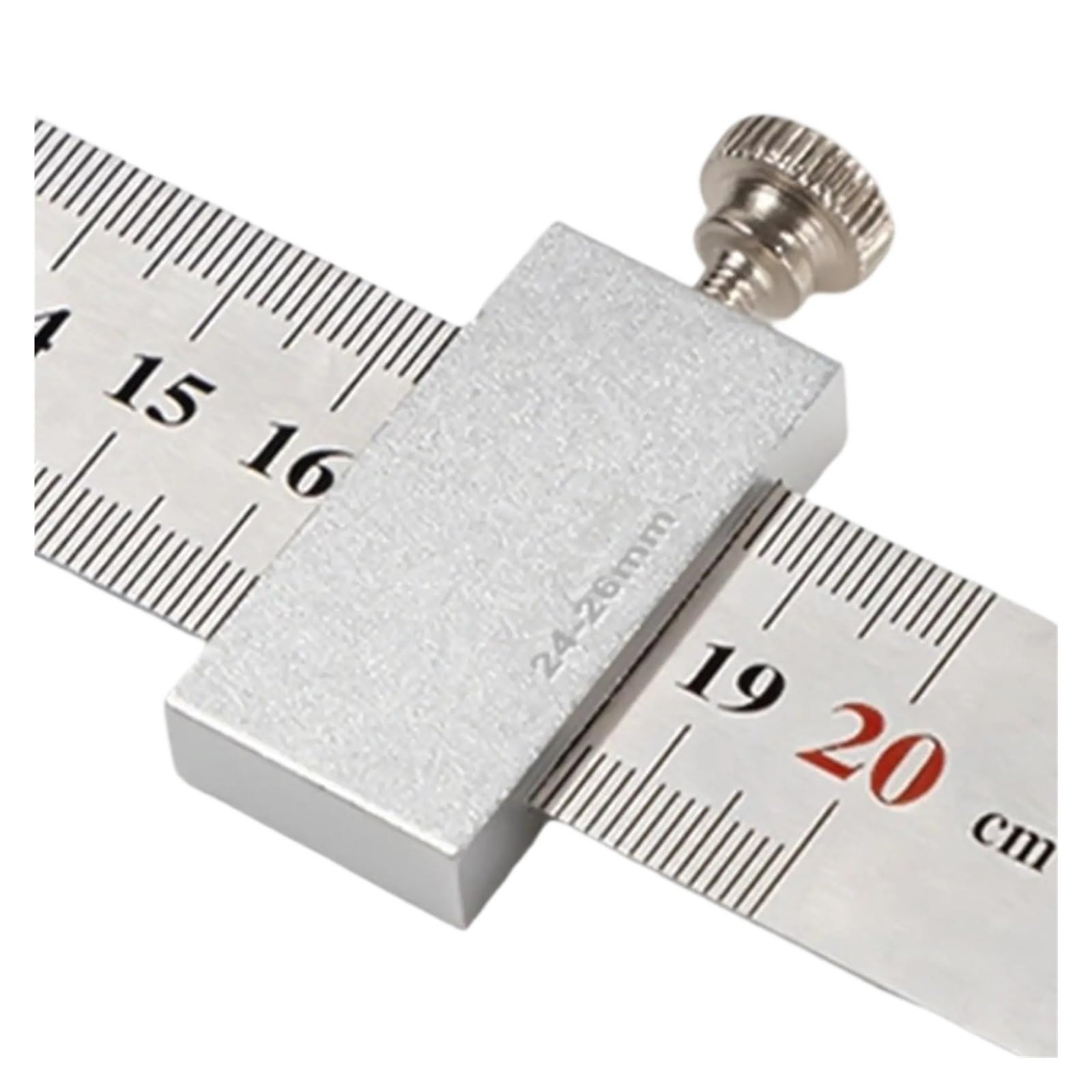 Ygleeuli One Color Ruler Stops Fences Aluminum Alloy Ruler Positioning Block Stopper & Scribe Locator For Carpentry, Steel Measuring, Home Repair(29Mm)