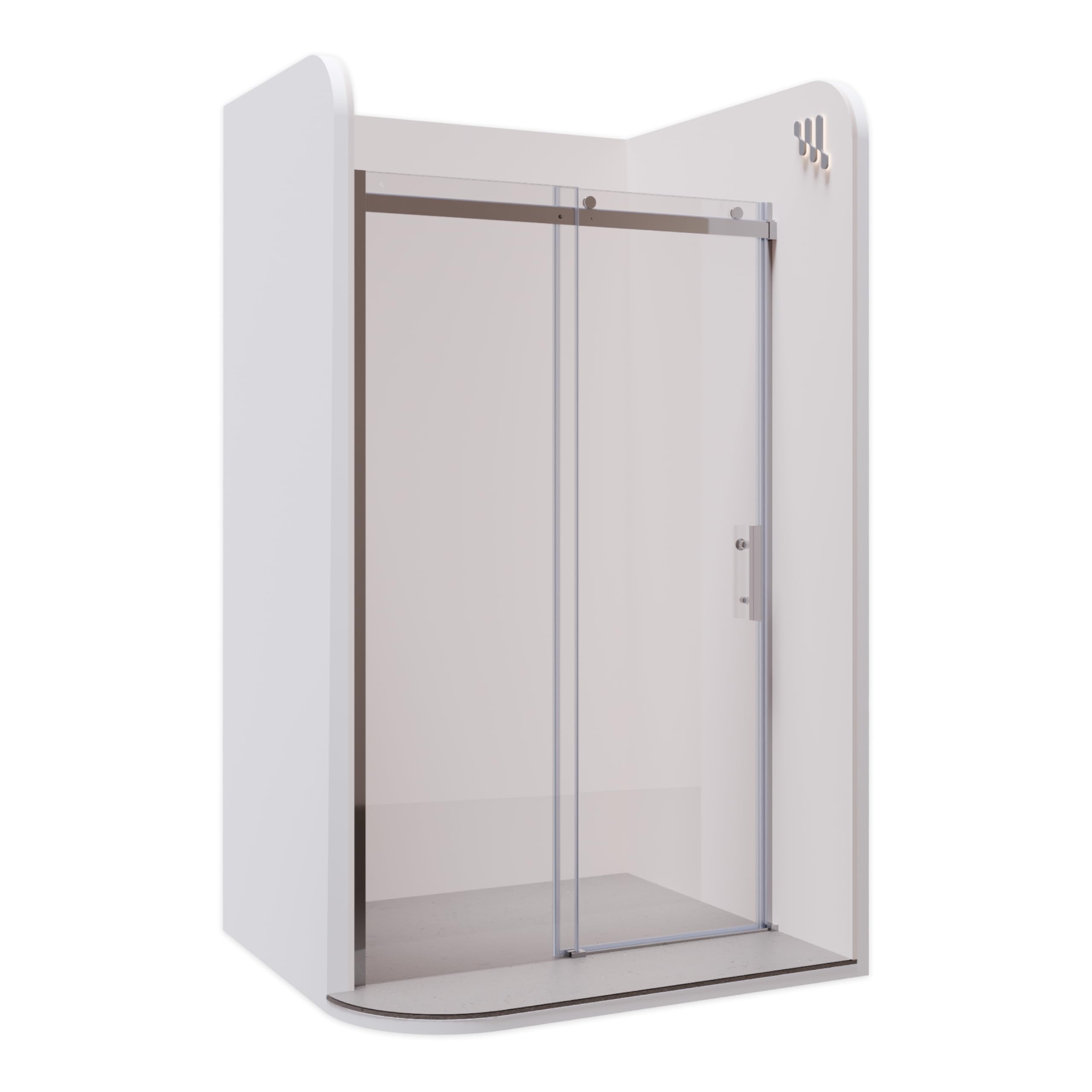 Mampara de Ducha Viola – Puerta Corredera, Cristal ESG 8 mm Transparente (cromo, 120x200 cm)