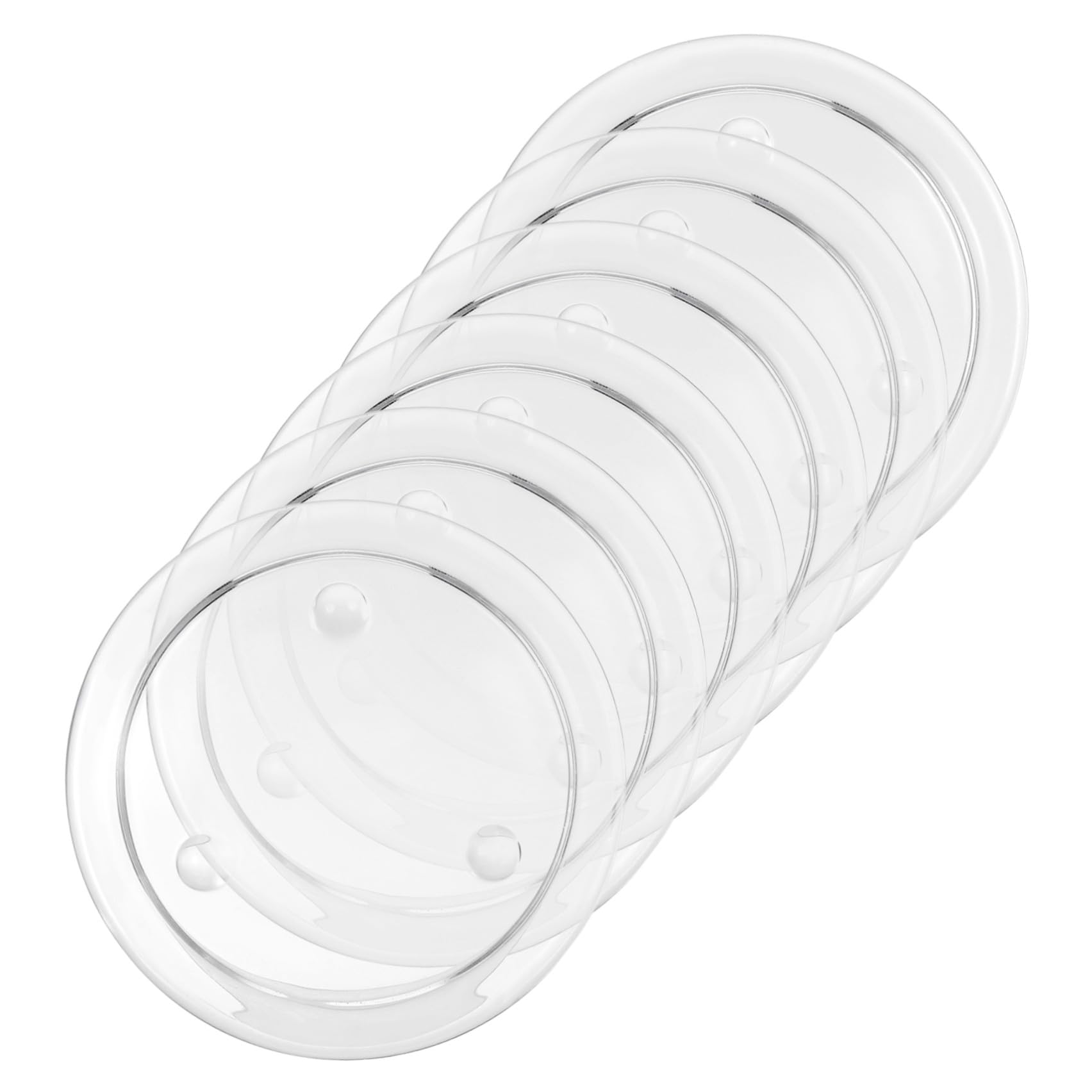 NUOBESTY 6 Pezzi Porta Candele e Resistente per Decorazioni Casa Rotondo in Vetro e Lume di Candela con Supporto per Feste Matrimoni