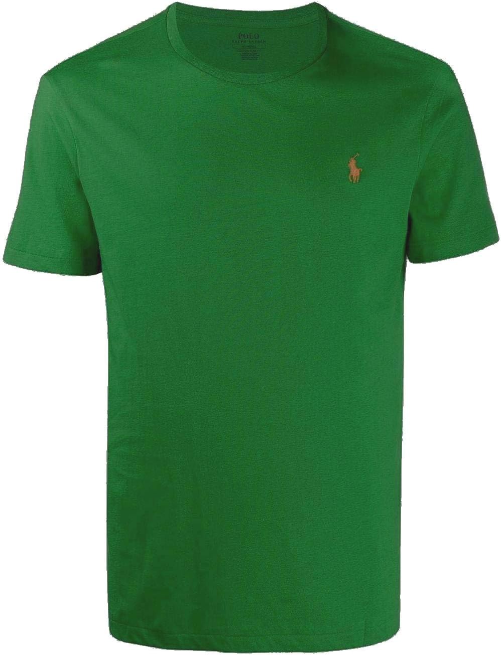 Kids Boy's Cotton Jersey Crew Neck T-Shirt (Big Kids) (Medium, English Green)