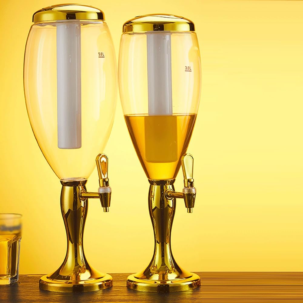 Dispenser di birra da tavolo di grande capacità con tubo di ghiaccio rimovibile, ideale per bar domestici e feste di gioco