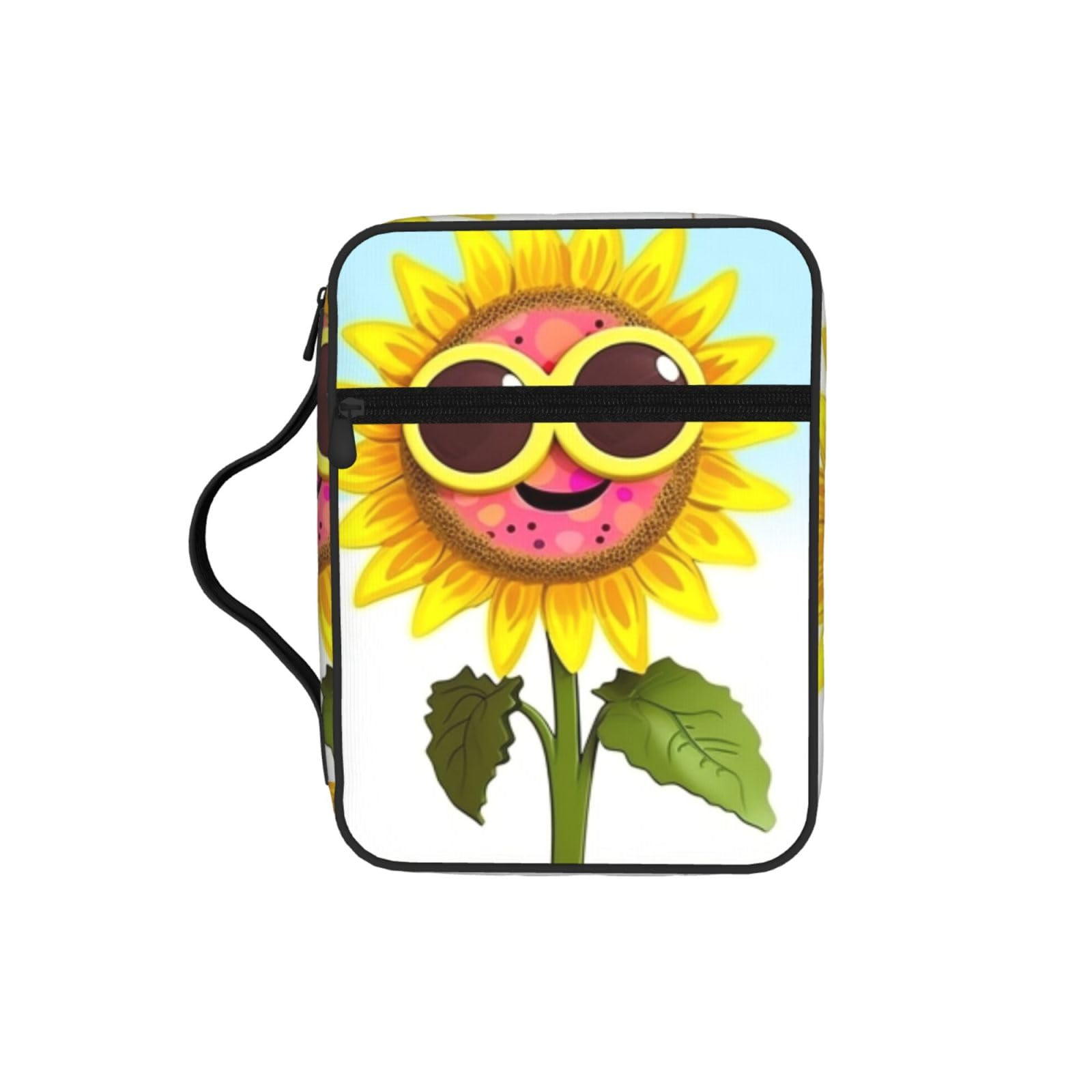 Cartoon Sunflower Bible Cover Case Waterproof Bible Bag With Handle Organizer Storage Book Cover For Bible Study