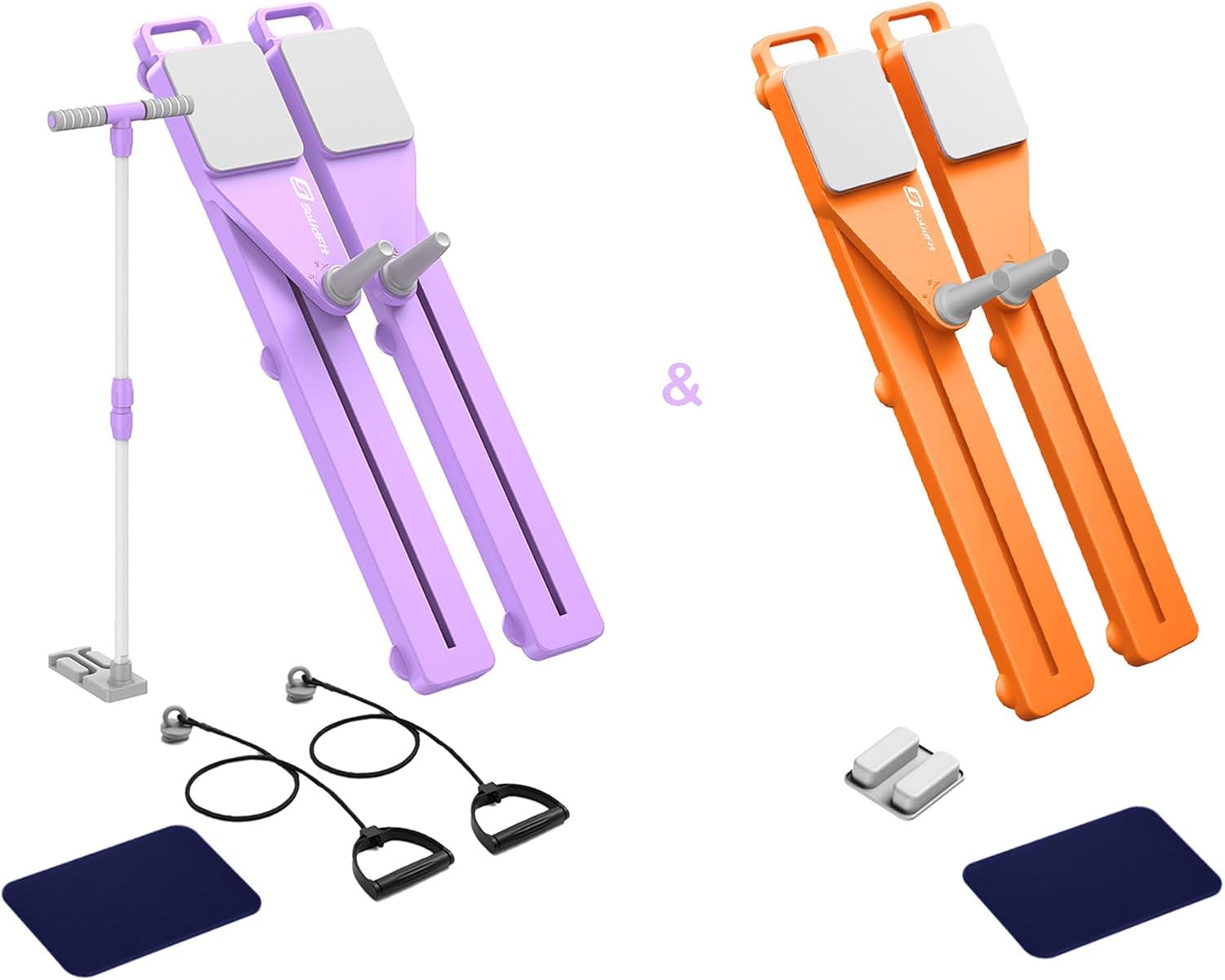 Pliates Board - Multifunctional Portable Pilates Reformer Machine & Ski Machine & Exercise Equipment for Home Gym Full Body Workout