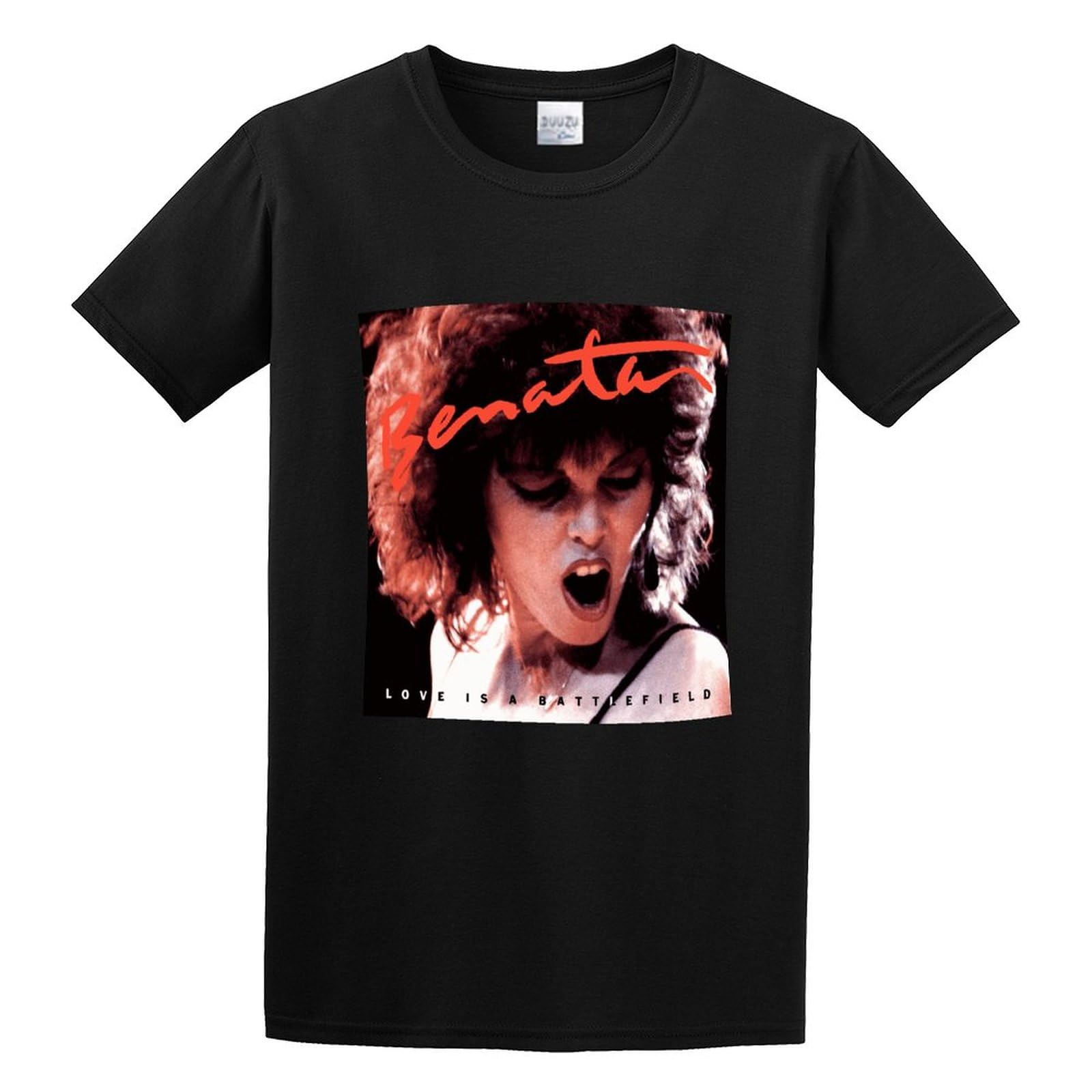 trend leader Man's T-Shirt Pat Benatar Love is A Battlefield S-3XL Black Black XL